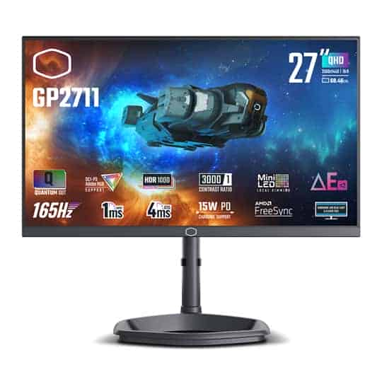 Cooler Master GP2711 27" WQHD 165hz Quantum Dot VA Open Box Gaming Monitor